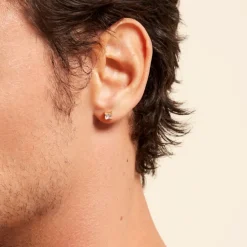 Boucle D'oreille Puce Unitaire Sofiane Zirconium-Histoire d'Or