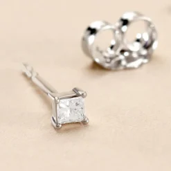 Histoire d'Or Boucle D'oreille Puces Myralie Or Blanc Diamant