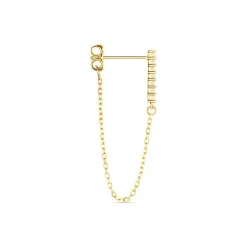 Histoire d'Or Boucle D'oreille Unitaire Barbra Or Jaune Oxyde De Zirconium