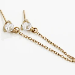 Histoire d'Or Boucle D'oreille Unitaire Pendante Viviette Or Jaune Oxyde