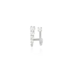 Histoire d'Or Boucle D'oreille Unitaire Minty Argent Blanc Oxyde De Zirconium