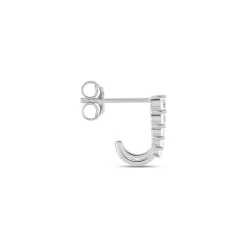 Histoire d'Or Boucle D'oreille Unitaire Minty Argent Blanc Oxyde De Zirconium