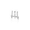 Histoire d'Or Boucle D'oreille Unitaire Minty Argent Blanc Oxyde De Zirconium