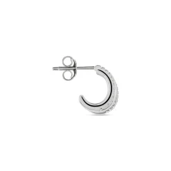Histoire d'Or Boucle D'oreille Unitaire Minty Argent Blanc Oxyde De Zirconium