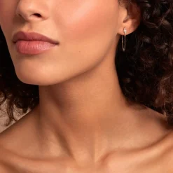 Histoire d'Or Boucle D'oreille Unitaire Fionola Or Jaune Oxyde De Zirconium