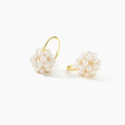 Histoire d'Or Boucles D'oreilles Adon Semi-baroques Or Jaune Perle De Culture