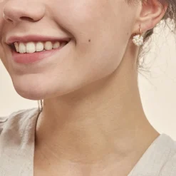 Histoire d'Or Boucles D'oreilles Adon Semi-baroques Or Jaune Perle De Culture