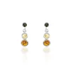 Histoire d'Or Boucles D'oreilles Argent Blanc Rosalie Ambres