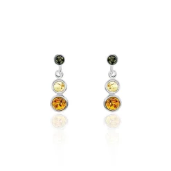 Histoire d'Or Boucles D'oreilles Argent Blanc Rosalie Ambres