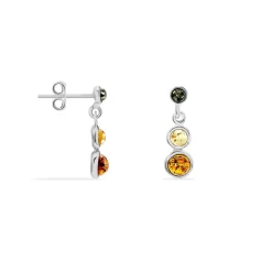 Histoire d'Or Boucles D'oreilles Argent Blanc Rosalie Ambres