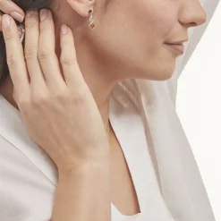 Histoire d'Or Boucles D'oreilles Argent Blanc Rosalie Ambres