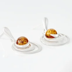 Histoire d'Or Boucles D'oreilles Argent Blanc Alanna Ambres