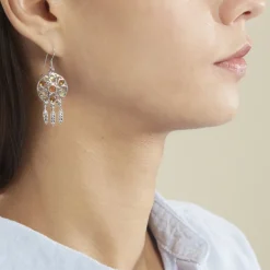 Boucles D'oreilles Argent Blanc Lorena Ambre-Histoire d'Or Outlet