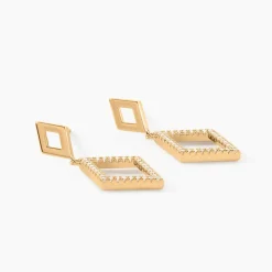 Histoire d'Or Boucles D'oreilles Brody Plaqué Or Jaune Oxydes De Zirconium