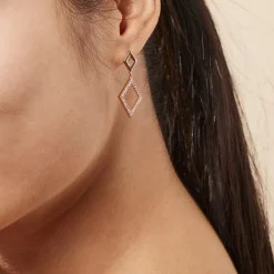 Histoire d'Or Boucles D'oreilles Brody Plaqué Or Jaune Oxydes De Zirconium