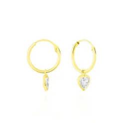 Histoire d'Or Boucles D'oreilles Chayma Or Jaune Oxyde De Zirconium