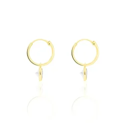 Histoire d'Or Boucles D'oreilles Chayma Or Jaune Oxyde De Zirconium