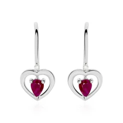 Histoire d'Or Boucles D'oreilles Danilo Or Blanc Rubis