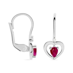 Histoire d'Or Boucles D'oreilles Danilo Or Blanc Rubis