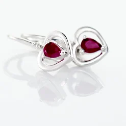 Histoire d'Or Boucles D'oreilles Danilo Or Blanc Rubis