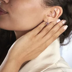 Histoire d'Or Boucles D'oreilles Danilo Or Blanc Rubis