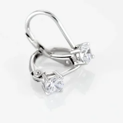 Boucles D'oreilles Dormeuses Argent Blanc Viventiol Oxyde De Zirconium-Histoire d'Or New