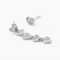 Boucles D'oreilles Dépareillées Declaration Argent Blanc Oxyde-Histoire d'Or Best