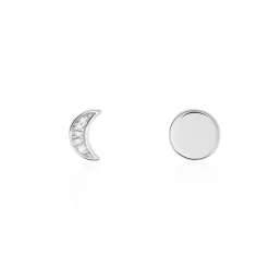 Boucles D'oreilles Dépareillées Lyana Argent Blanc Oxyde De Zirconium-Histoire d'Or Best