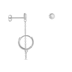 Boucles D'oreilles Dépareillées Macha Argent Blanc Oxyde De Zirconium-Histoire d'Or New