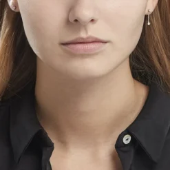 Histoire d'Or Boucles D'oreilles Dépareillées Argent Blanc Braden Oxyde De Zirconium