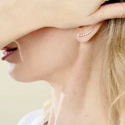 Boucles D'oreilles Grimpantes Plaqué Or Jaune Nazeli Oxyde-Histoire d'Or Hot