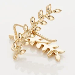 Histoire d'Or Boucles D'oreilles Grimpantes Folia Plaqué Or Jaune