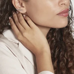 Histoire d'Or Boucles D'oreilles Grimpantes Argent Flamell