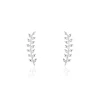 Boucles D'oreilles Grimpantes Folia Argent Blanc-Histoire d'Or Best