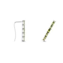 Histoire d'Or Boucles D'oreilles Grimpantes Alexander Argent Blanc Oxyde