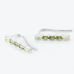 Histoire d'Or Boucles D'oreilles Grimpantes Alexander Argent Blanc Oxyde