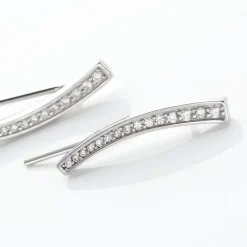 Boucles D'oreilles Grimpantes Argent Blanc Solvic Oxydes De Zirconium-Histoire d'Or Hot