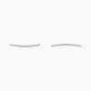 Histoire d'Or Boucles D'oreilles Grimpantes Fadoua Or Blanc Diamants