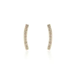 Histoire d'Or Boucles D'oreilles Grimpantes Jennyferine Plaqué Or Jaune Oxydes