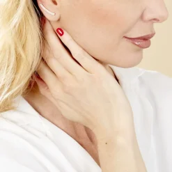 Histoire d'Or Boucles D'oreilles Grimpantes Jennyferine Plaqué Or Jaune Oxydes