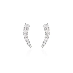 Boucles D'oreilles Grimpantes Aldrick Argent Blanc Oxyde De Zirconium-Histoire d'Or Outlet