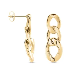 Boucles D'oreilles Hera Pendantes Acier Doré-Histoire d'Or Outlet