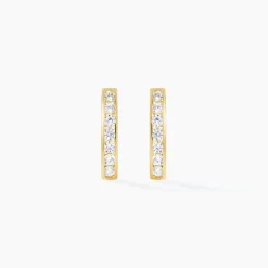 Histoire d'Or Boucles D'oreilles Jacoba Rondes Or Jaune Oxyde De Zirconium