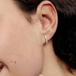 Histoire d'Or Boucles D'oreilles Jacoba Rondes Or Jaune Oxyde De Zirconium