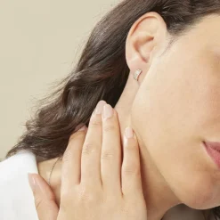 Histoire d'Or Boucles D'oreilles Jacobee Rondes Or Jaune Oxyde De Zirconium