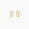 Histoire d'Or Boucles D'oreilles Jacquelene Rondes Or Jaune Oxyde De Zirconium