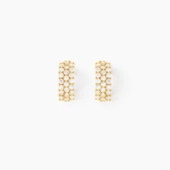 Histoire d'Or Boucles D'oreilles Jacquelene Rondes Or Jaune Oxyde De Zirconium