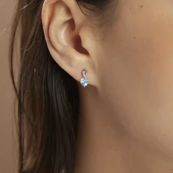 Boucles D'oreilles Or Blanc Clothilde Topazes Oxydes-Histoire d'Or Clearance