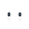 Histoire d'Or Boucles D'oreilles Or Blanc Quintilla Topazes London Blue Et Oxydes