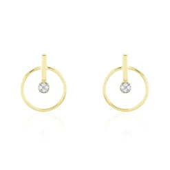 Histoire d'Or Boucles D'oreilles Or Jaune Adrienn Diamants